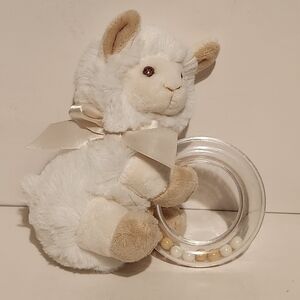 6” Bearington Baby Lil Alma Llama/Alpaca Baby Rattle Plush Stuffed Animal